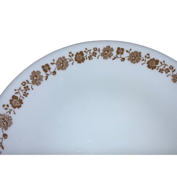 Corelle Brown Floral Dinner Plates Set of 3 - Picture 5 of 15